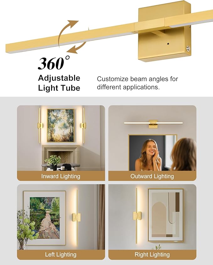 Rayogale 36 Inch 8000mAh Wireless Wall Sconce