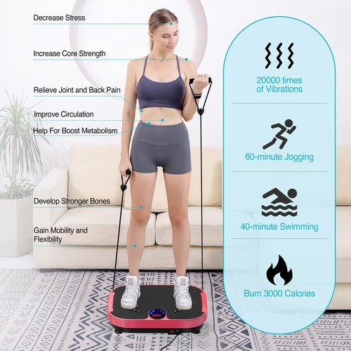 AXV Vibration Plate Exercise Machine Whole Body Workout Vibrate Fitness Platform for Home Gyms Workout