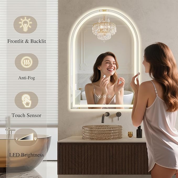 Arched LED Bathroom Mirrors