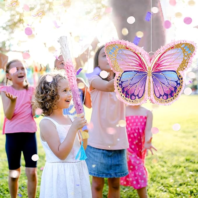 Small Butterfly Party Decorations, Butterfly Birthday Party Favors with Stick and Blindfold, Girls Butterfly Party Supplies, Fairy Theme Party Decorations