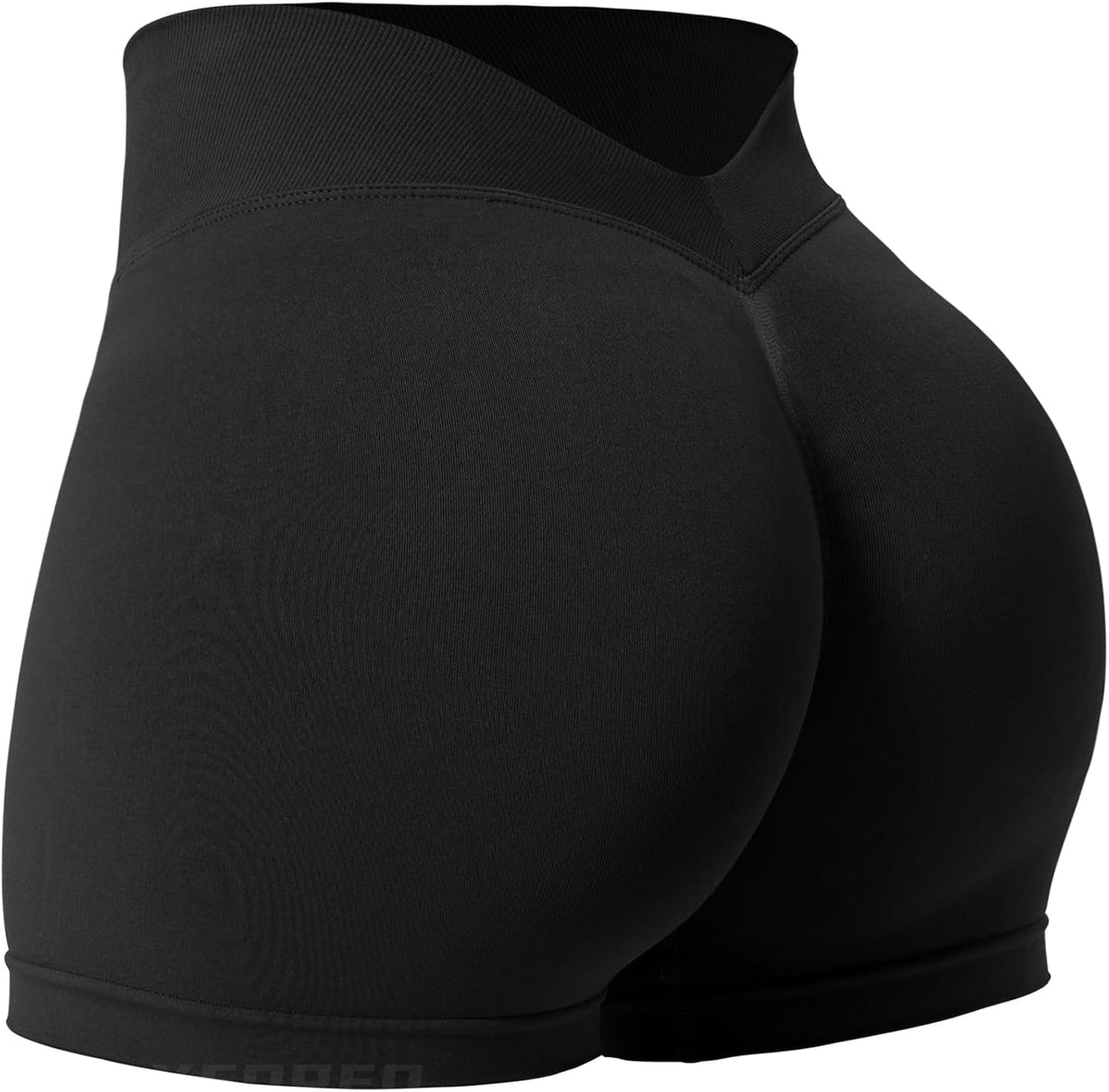 YEOREO Women's High Waisted Scrunch Shorts - V Back Gym Butt Lifting Seamless Design