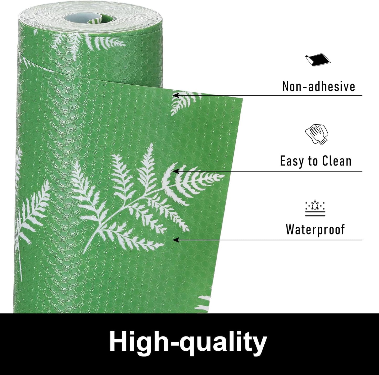 Cooyes Shelf Liner Drawer Liners, Shelf Liners for Kitchen Cabinets, Non-Adhesive Cabinet Liner, EVA Waterproof Non-Slip Refrigerator Liners for Kitchen Drawers