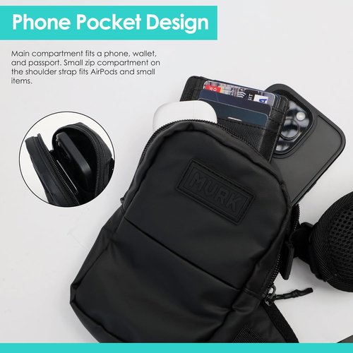 MVRK Waterproof Sling Bag - Versatile Crossbody Backpack with Keyholder for Travel & Hiking