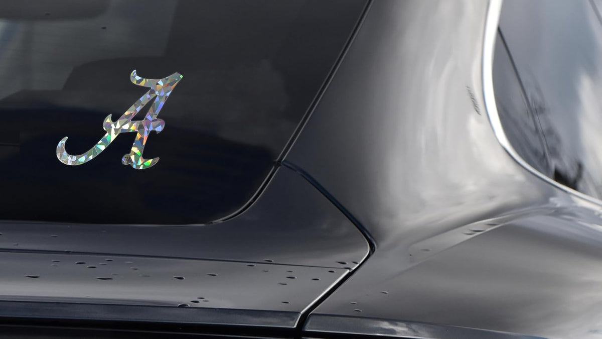 University of Alabama Silver Reflective Decal | Premium All-Weather Sticker for Car, Laptop, Water Bottle & More | Made in the USA
