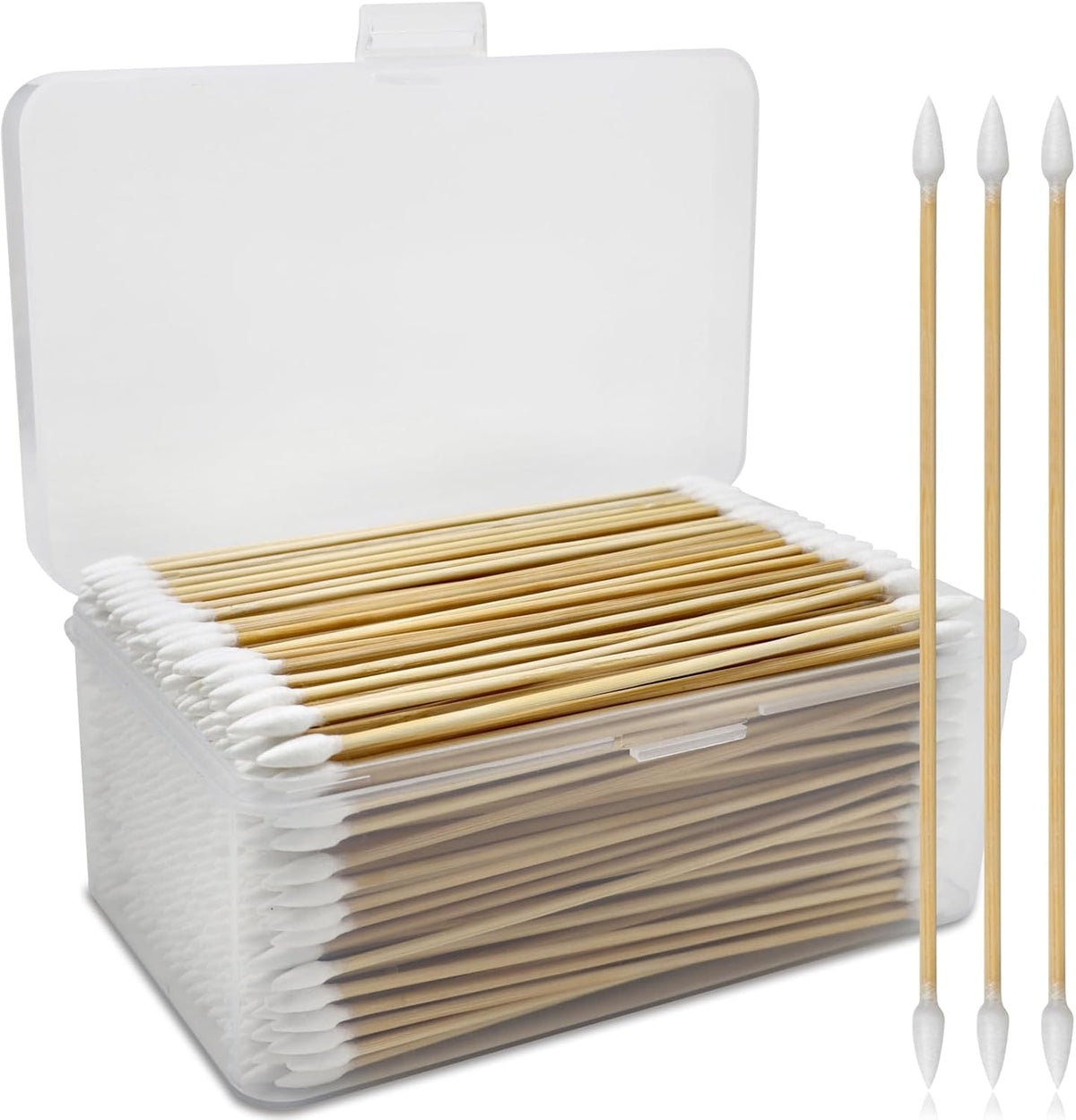 Skiennix 900/400PCS Double-Ended 6" Pointed Gun Cleaning Swabs - Lint-Free, Highly Absorbent Firearm Cleaning Supplies