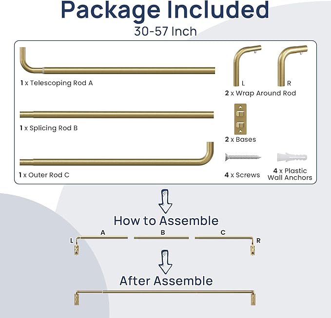 ENJOYBASICS Blackout Curtain rod