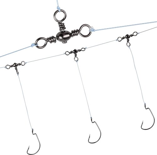 120pcs Heavy Duty 3-Way Fishing Swivels Kit - T-Shape Connectors for Catfish & Saltwater Surf Fishing