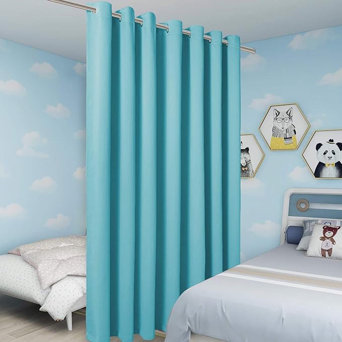 BONZER Extra Wide Room Divider Curtain Total Privacy Wall Noise Reducing