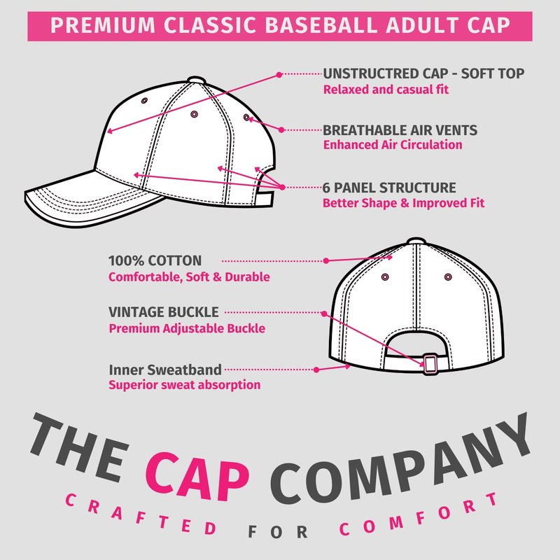 Unisex Classic Baseball Cap | Low Profile Soft Top Unstructured Cotton Baseball Cap | Adjustable Size Buckle for Women Men - Black