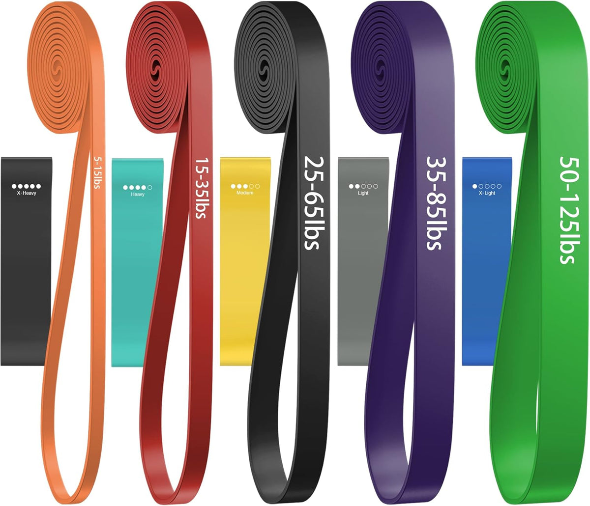 Resistance Bands - Pull Up Assist & Workout Bands Set for Fitness Training | Ideal for Men & Women