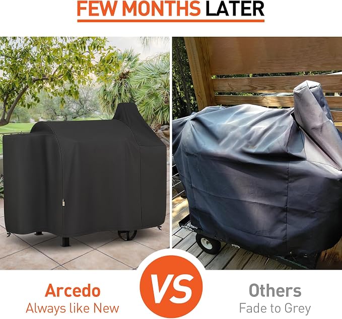 Arcedo Grill Cover Compatible with Pit Boss 820 Deluxe, Pro Series 850, Heavy Duty Waterproof Wood Pellet Smoker Covers for Pitboss 820D, PB820FB, 820XL, 820D3, 820SC, 820PS1, All Weather Protection