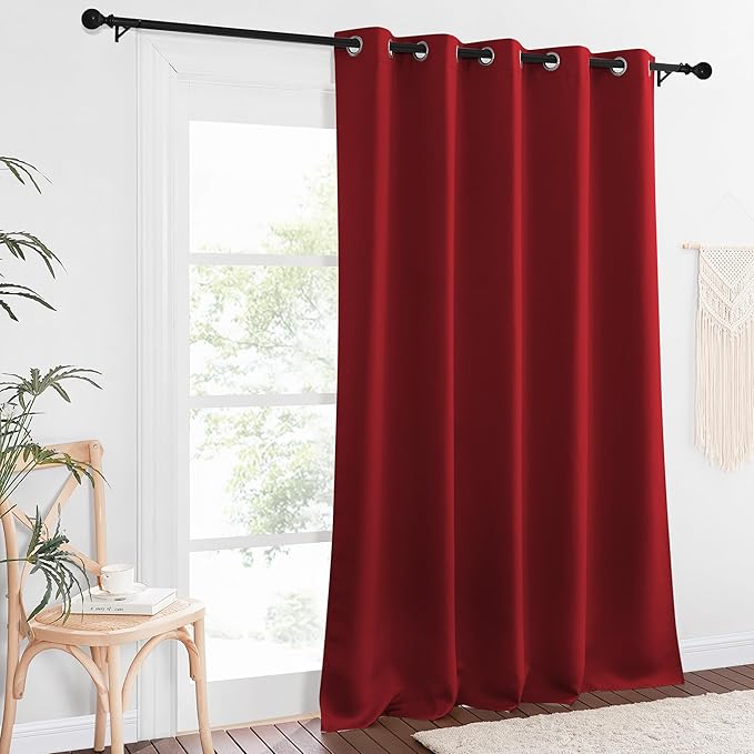 NICETOWN Sliding Door Window Treatment Blackout Patio Door Curtain Panels