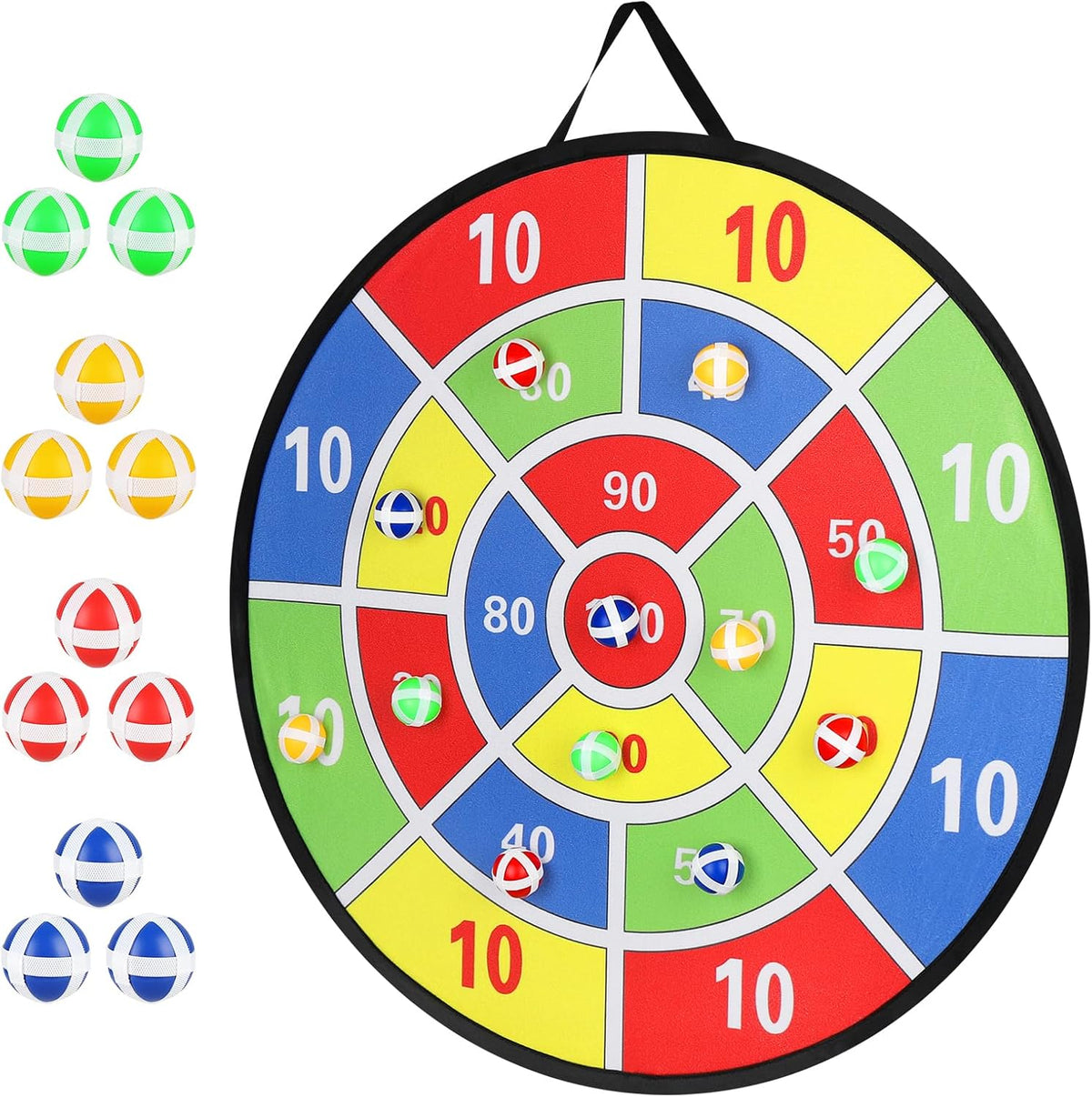 Accmor 29" Large Dart Board - Fun Outdoor Game for Kids with Sticky Balls | Perfect Birthday Gift for Ages 3-12