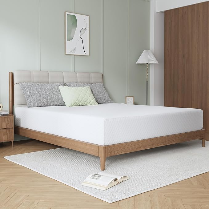 Novilla 12 Inch King Size Mattress, King Memory Foam Mattress for Motion Isolation & Contour Support with Cooling Wave-Cut Foam & High-Density Support Foam Mattresses in a Box Medium Firm Feel