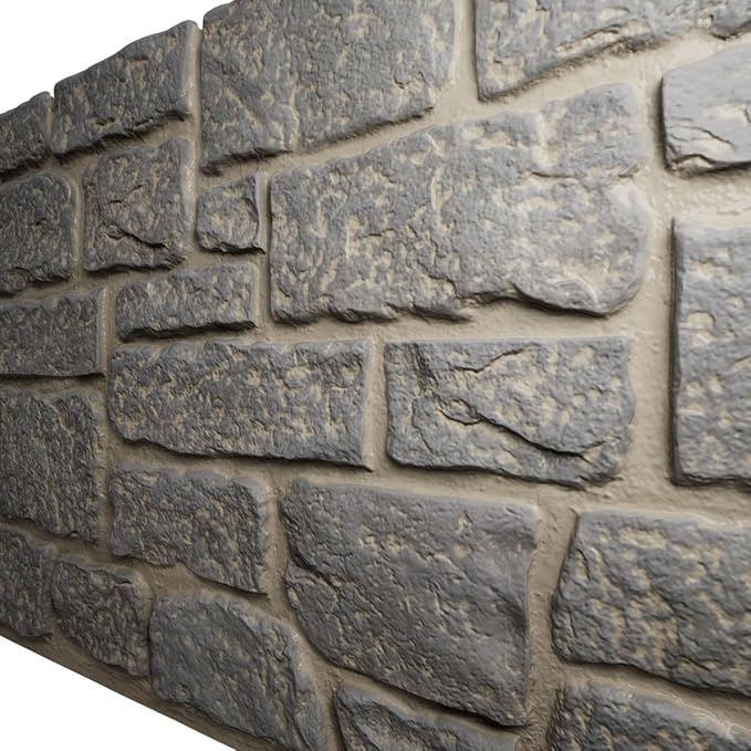 EverStone Cobblestone Faux Stone Panel, Birch Color