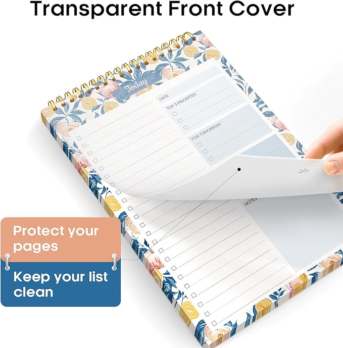 Taja To Do List Notepad - To Do List Notebook for Work with 52 Sheets, Undated Daily Planner Perfect for Daily Tasks and Goal Setting, Notepad Suitable for Office, Home & School - Citrus Grove