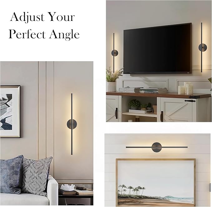 KARTOOSH Battery Operated Wall Sconces Set of Two,