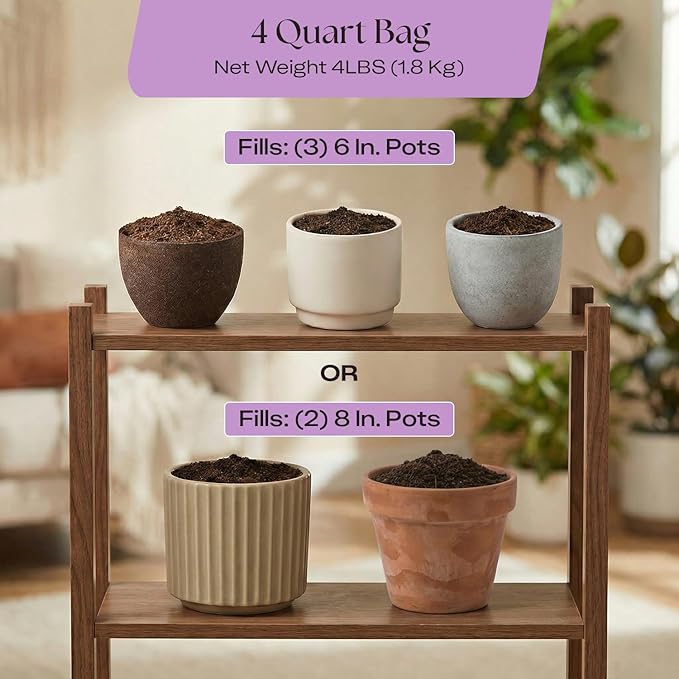 Rosy Soil Orchid Potting Mix - Biochar & Mycorrhizae Blend, Peat-Free Orchid Soil for Repotting, Phalaenopsis, Cattleya, Dendrobium - Ideal for Indoor Gardening - 4 Quarts