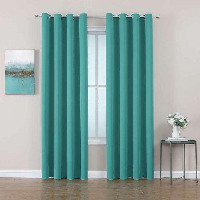ChrisDowa Room Darkening Curtains 90 Inches Long 2 Panels Set
