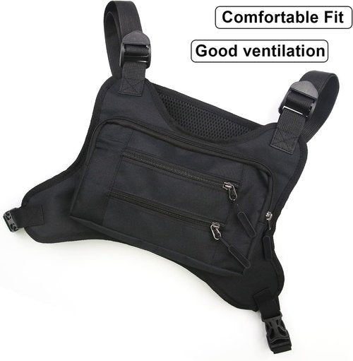 JOYEONDEF Sports Chest Bag - Water Resistant Running Pack with Cell Phone Holder & Extra Storage