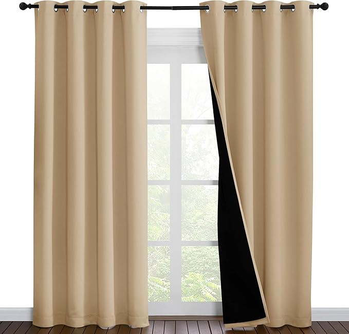 NICETOWN Living Room Completely Shaded Draperies, Privacy Protection & Noise