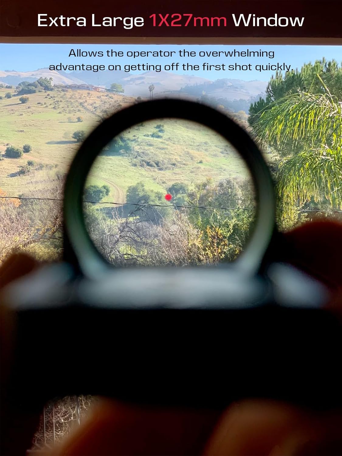 Serpens Red Dot Sight - Open Reflex Design with Large Objective Lens | 3 MOA Dot & 45 MOA Circle, Waterproof & Fogproof Options