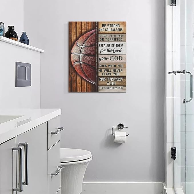 banonaty Basketball Wall Art Basketball Wall Decor Inspirational Quotes Pictures Canvas Prints Basketball Gifts For Coach Player Home Decorations For Boys Room Gym Livingroom Bedroom 16"x20"