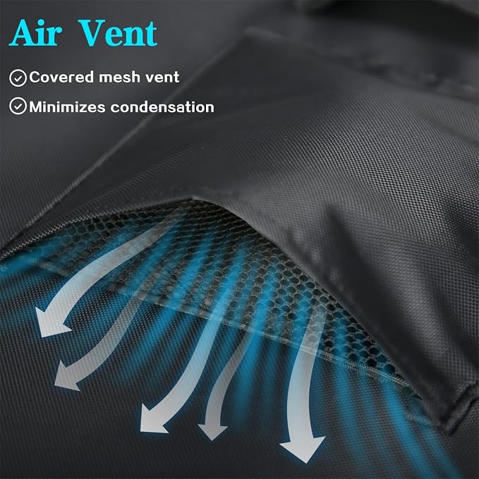 BBQ Grill Cover 52 Inch 600D BBQ Cover for Outdoor Barbecue Covers, Compatible with Genesis, Weber Models UV & Fade Resistant, All-Weather