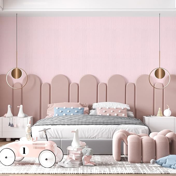 Pink Grasscloth Peel and Stick Wallpaper Texture Contact Paper A Set of 15.7" X