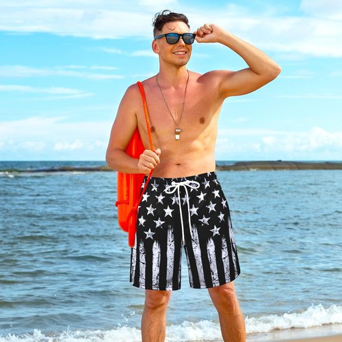 MaciRept Men's Swim Trunks - Quick Dry Board Shorts with Compression Liner | Stylish Beach Swimwear
