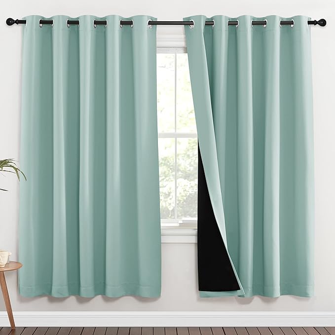 NICETOWN 100% Blackout Window Curtain Panels, Full Light Blocking Drapes