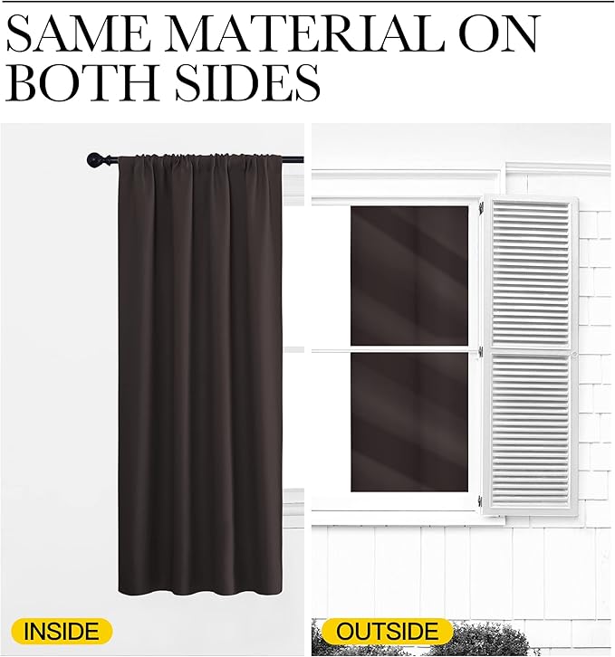 NICETOWN Blackout Curtain Panels 72 inches