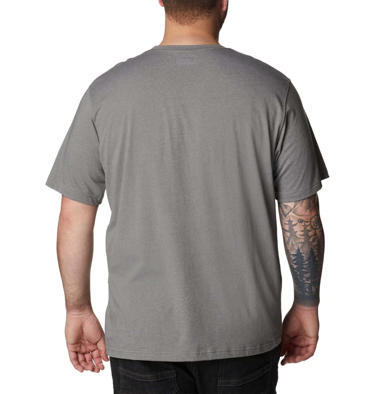 Columbia Men's Thistletown Hills Graphic Short Sleeve, City Grey Heather/Hikers Graphic, 2X Big