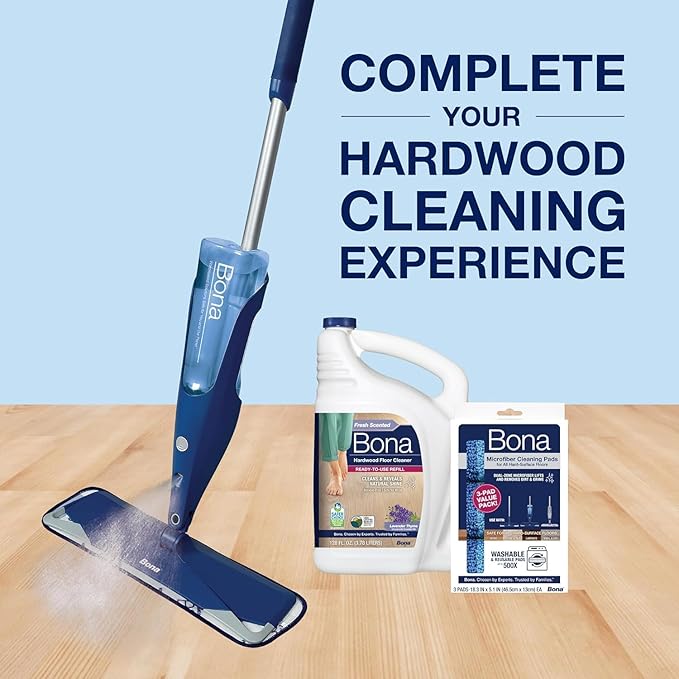 Bona Hardwood Floor Cleaner Refill - 96 fl oz - Lavender Thyme Scent - Residue-Free Floor Cleaning Solution Spray Mop and Spray Bottle Refill - For Wood Floors