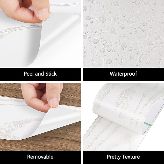 LACHEERY 3in x 82ft Thick White Bulletin Board Border Self Adhesive Mirror