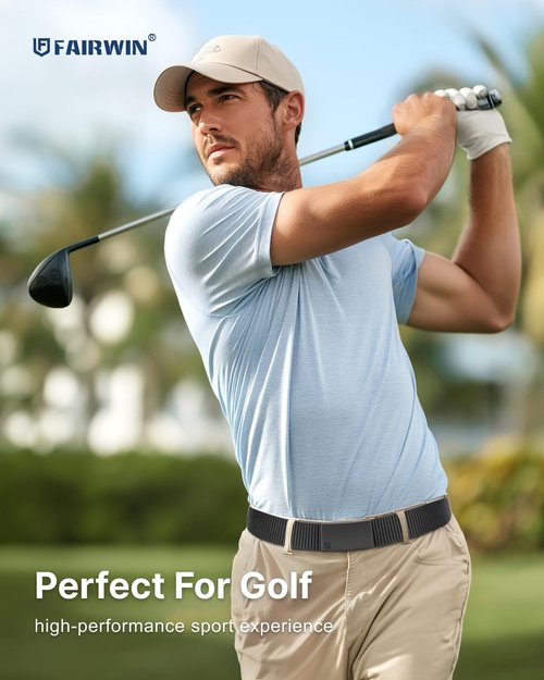 FAIRWIN Men's Ratchet Belt - Adjustable Nylon Tactical Belt for Golf, Work, and Outdoor Activities