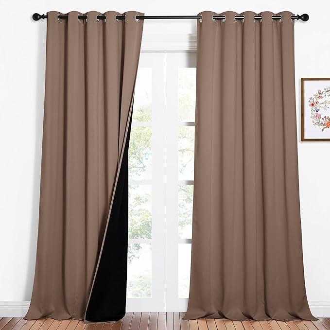 NICETOWN Warm Curtains for Winter, Complete Blackout Shades for Large Window