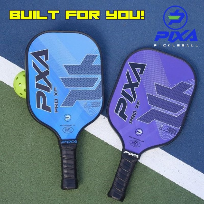 PIXA Pro XF T-700 Carbon Face Premium Pickleball Paddle; 20mm; Long 5.5 inch Handle; Premium Grip; Intermediate/Advanced; Great Gift!
