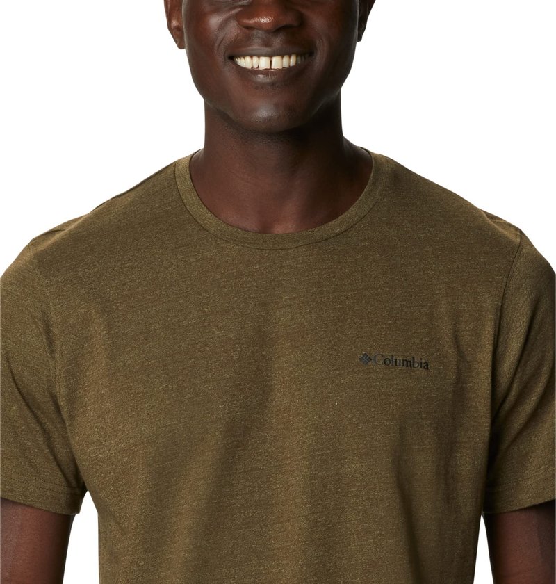Columbia Men's Thistletown Hills Short Sleeve, Olive Green/Savory, 4X Big