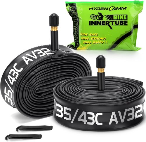 700C Bike Tube - Butyl 2 Pack with Tire Levers | Compatible with 700x35C to 700x43C Sizes