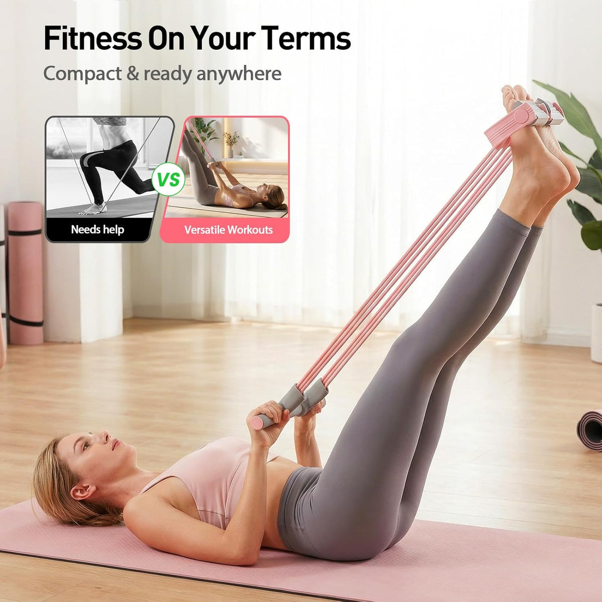Skiennix Pedal Resistance Band - Multifunctional Elastic Yoga Band for Full Body Workout | Arm & Leg Stretching