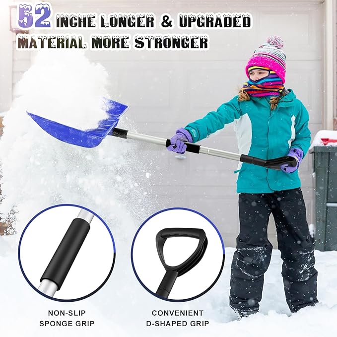 SUPVOX Snow Shovel Ice Scraper Large Remover Tool for Winter Car and Driveway Cleaning
