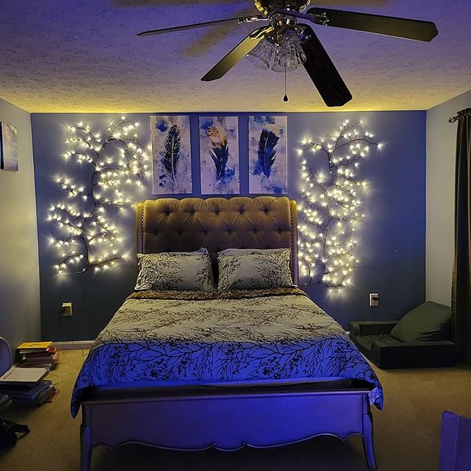Enchanted Willow Vine Lights for Wall: 7.5FT led Twinkling Tree Branch Light