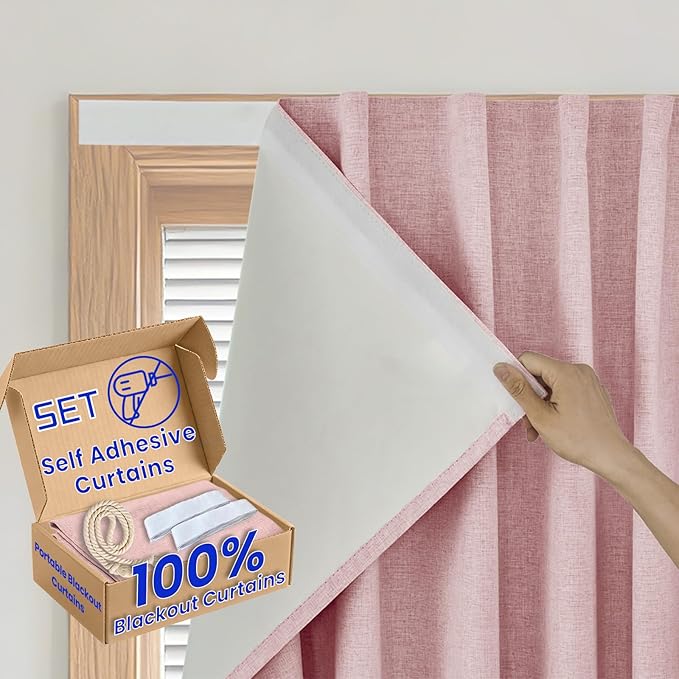 Self-Adhesive Total 100% Blackout Window Treatment