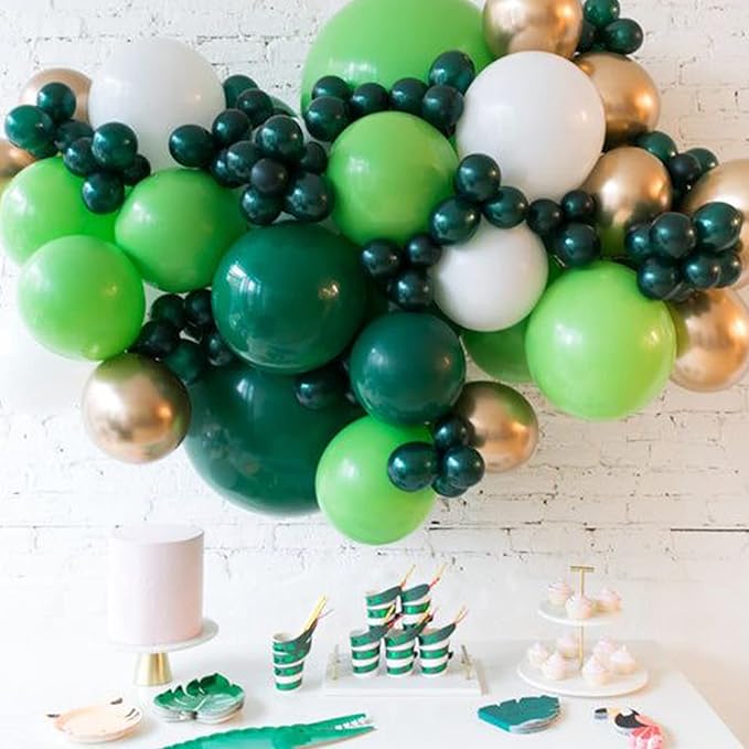 PartyWoo Green Balloons 4pcs 36 Inch Green Latex Helium Balloons for Birthday Baby Shower Graduation Engagement Wedding Dinosaur Jungle Golf Football Baseball Theme Party Decorations Green-Y24