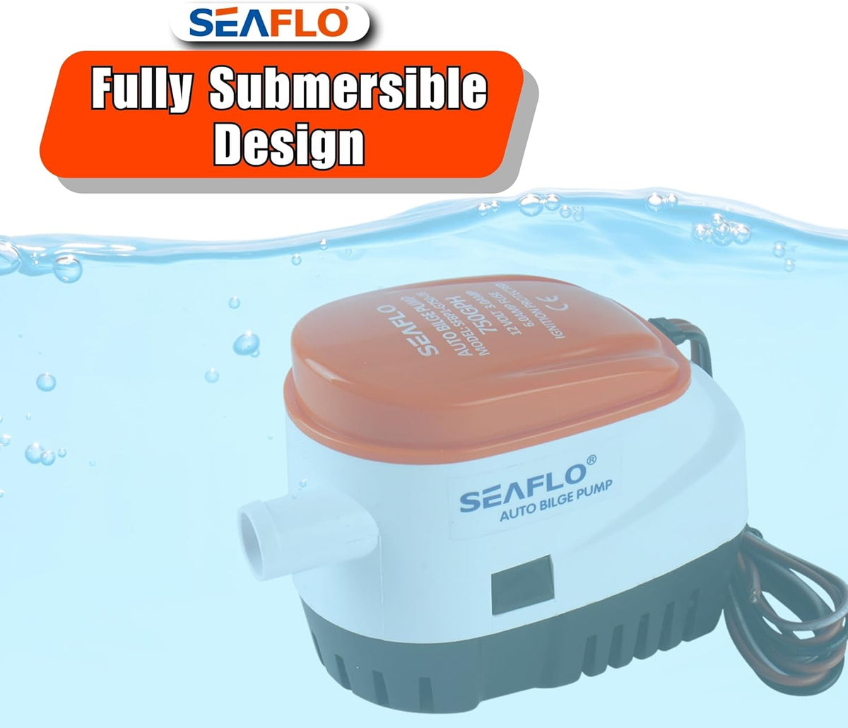 SEAFLO 12V Automatic Bilge Pump - 750 GPH High-Performance Water Removal System