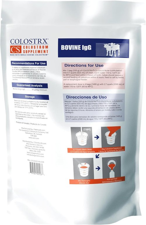 Agrilabs Colostrx Colostrum Supplement Single Dose Packet