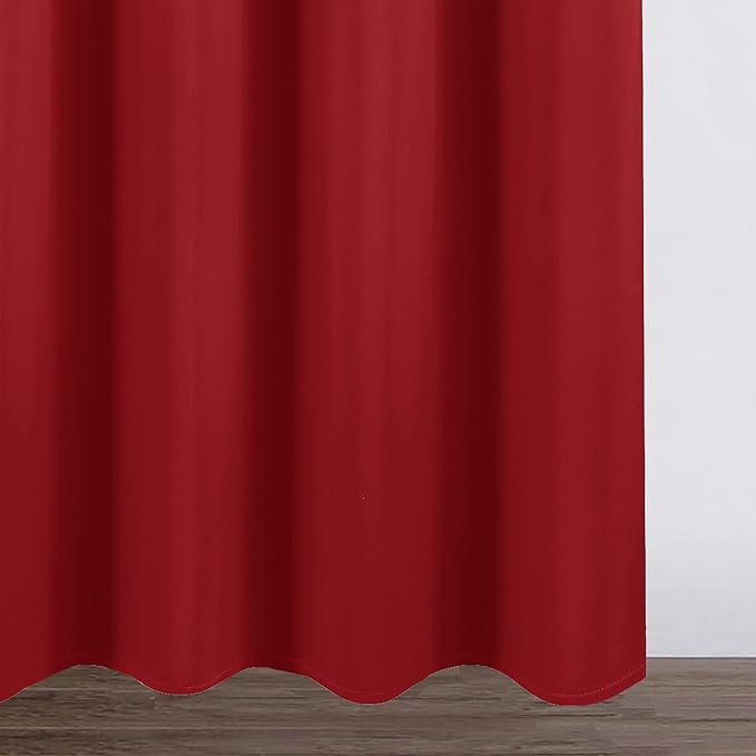 LEMOMO Blackout Curtains 52 x 95 inch/Bright Red Curtains Set of 2