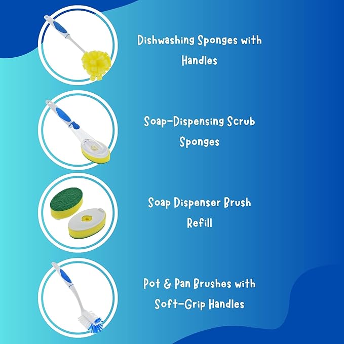Cleaning Supplies Bundle, Home Office School Restaurants Bathroom Kitchen Laundry Floor Windows Walls Toilet Cars Appliances Furniture Household Chores Tools Brush Gloves Sponge Squeegees