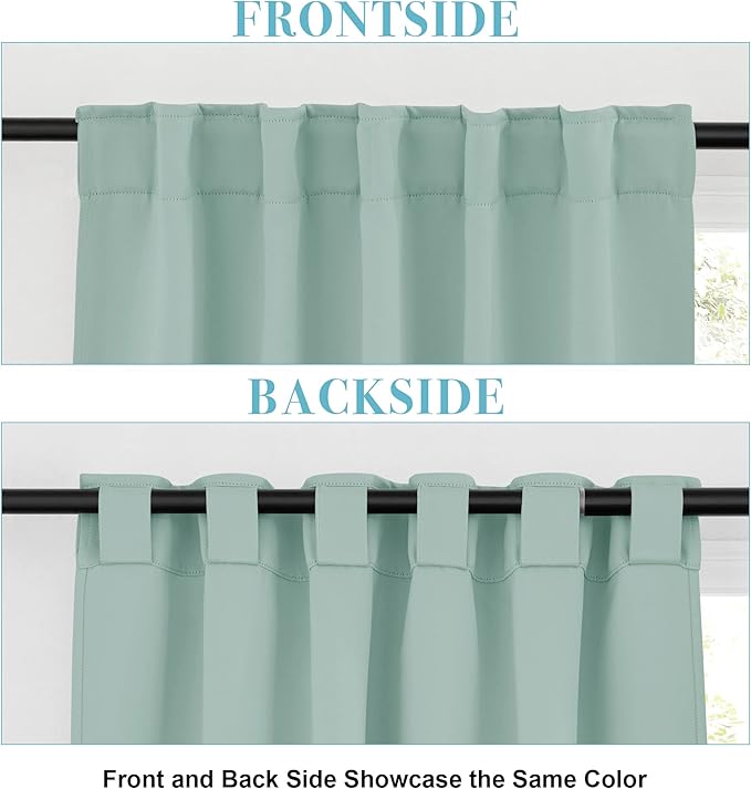 RYB HOME Blackout Curtains for Bathroom
